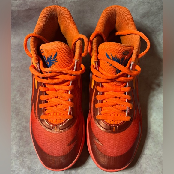 Puma Lamelo Ball MB.02 Supernova Basketball Shoes Mens Sz 7 Orange Hornets NBA - Picture 3 of 8